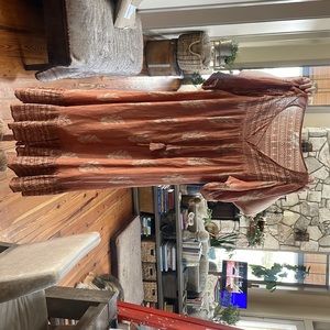 daughters of india burnt orange dress Size M